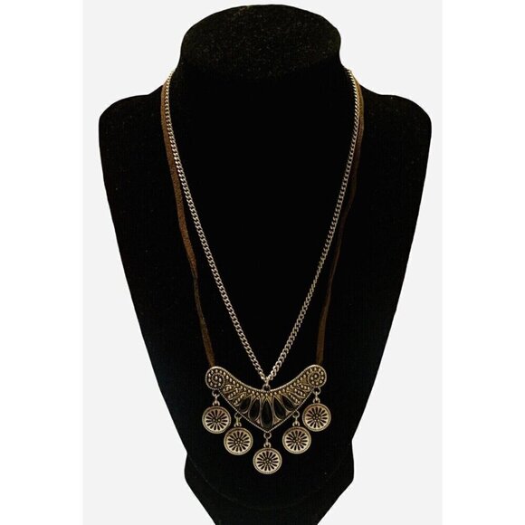 Mia Inspirations Earrings 10" Necklace Set Boho Style Black - Picture 1 of 4